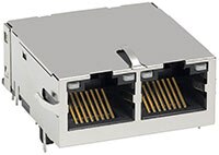 Image of Bel Magnetic Solutions Gigabit MagJack 2-Port 100 W Modular Connector