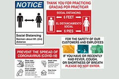 Image of Brady's Social Distancing Signs and Posters