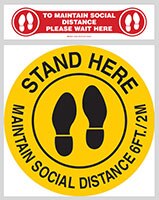 Image of Brady's Social Distance Floor Tapes/Decals/Markers