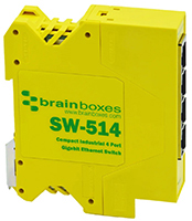 Bild des industriellen industrieller Ethernet-Switch SW-514 von Brainboxes
