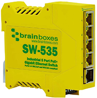 Brainboxes의 SW-535 PoE 산업용 네트워크 스위치 이미지