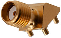 Image of Cinch Connectivity Solutions' 142-0711-271 45º PCB Mount SMA Connector