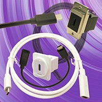 Image des câbles USB-C mâle-femelle de CLIFF Electronics