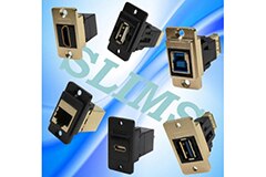 Image of CLIFF Electronics Metal DUALSLIMS Series Narrow Feedthrough Connectors