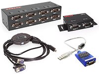 Image of Coolgear's Industrial USB to Serial Adapters with LED Activity