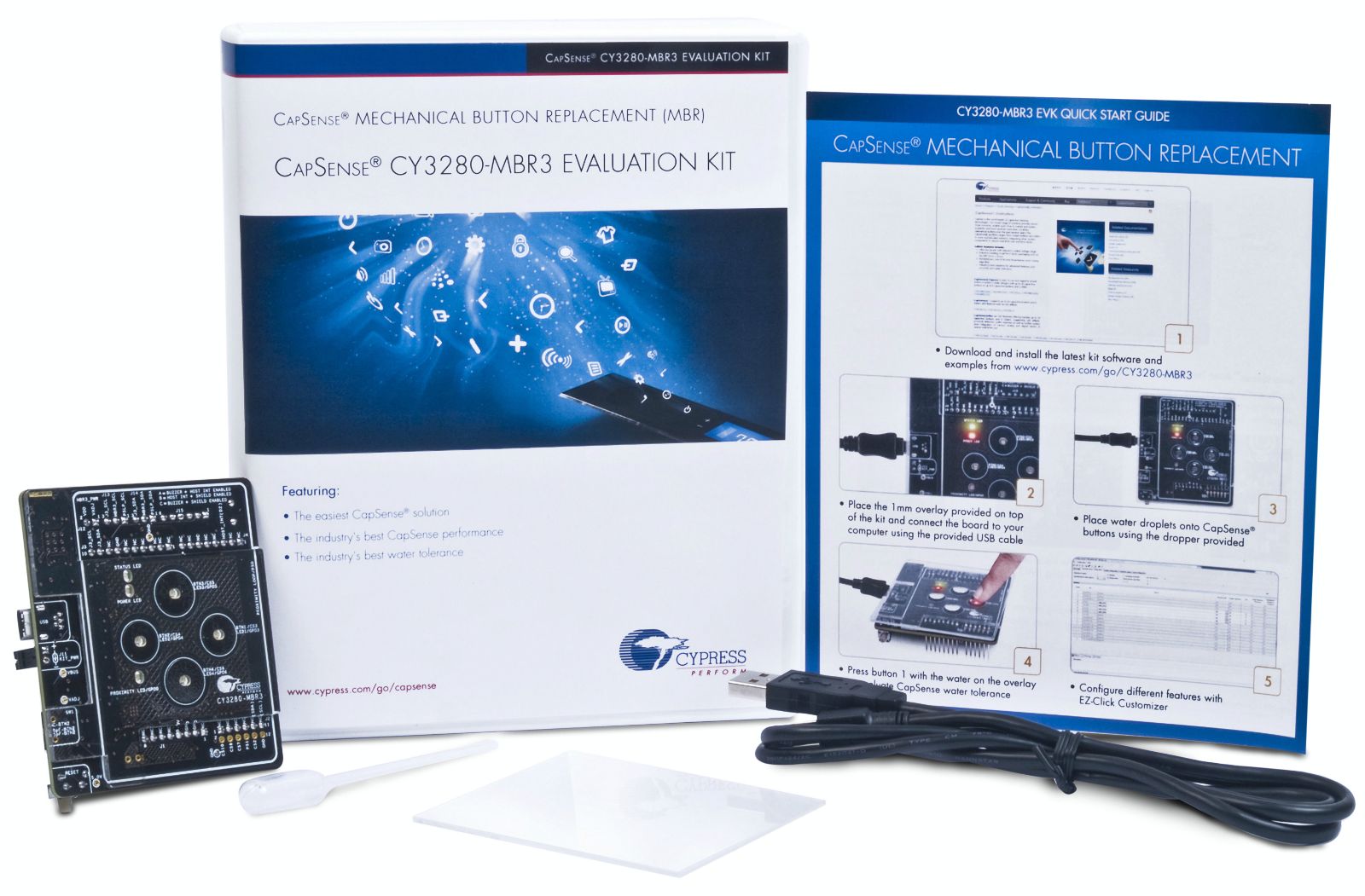 CY3280-MBR3 CapSense MBR3 评估套件
