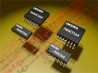 Image of Diodes' 74HC164, 74HCT164, 74AHC164, and 74AHCT164 Serial Shift Registers