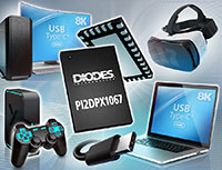 Image du ReDriver linéaire PI2DPX1067 avec récepteur AUX de Diodes Incorporated