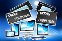 Abbildung: Lineare Repeater (ReDriver) PI3DPX1205A und PI3DPX1207B von Diodes 