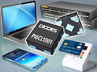 Imagen del búfer de reloj integrado con transmisión de niveles PI6CL1001 de Diodes Incorporated