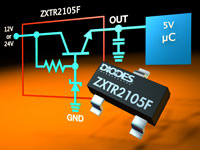 Image of Diodes' ZXTR2105F HV Linear Regulator Transistor