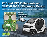 EPC 的 EPC9165KIT 2 kW 48 V/14 V 双向 DC/DC 演示板图片