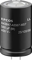 Abbildung der Kondensatoren der Serie B43647 von Epcos