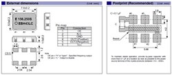SG7050EBN diagram for external dimensions and footprint