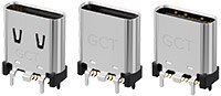 GCT USB4220/USB4225/USB4115 垂直型 USB Type-C 連接器的圖片