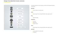 Imagen del diagrama de diseño de un conector circular industrial