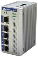 Image of Henrich's HES5A-60W 5-Port PoE DIN Rail Industrial Grade Ethernet Switch