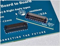 Hirose 的 ER8 10⁺Gbps 0.8 mm 間距板對板連接器的圖片
