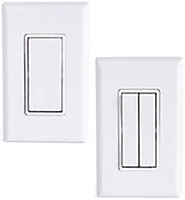 Illumra's Single/Dual Rocker Wireless Light Switch Image de l'interrupteur d'éclairage à bascule sans fil simple/double d'Illumra