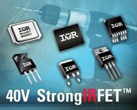 Image of International Rectifier's 40 V StrongIRFET™ Power MOSFETs 