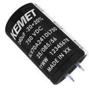 KEMET 高電壓鋁電解質扣入式電容 - ALV 系列的圖片