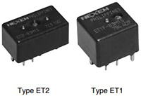 Image of KEMET's Miniature Automotive PCB Mount Relays – ET2/ET1 Series