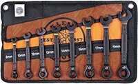 Image of Klein Tools' 90-Tooth Ratcheting Box Wrench Set, Metric, 8-Piece
