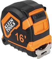 Image of  Klein Tools Tape Measure, 16-Foot Single-Hook