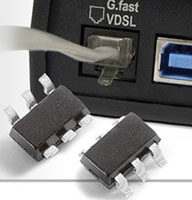 Imagen de los tiristores de la serie DSLP polarizados, de banda ancha de Littelfuse Sidactor