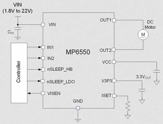MP6550 H-Bridge Motor Driver - MPS | DigiKey