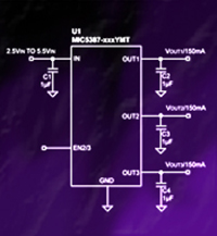 MIC5387 Triple Linear Regulators
