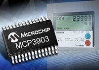 Image of Microchip Technology's MCP3903 Six Channel ΔΣ A/D Converter