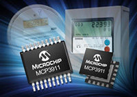 Image of Microchip Technology's MCP3911 Two-Channel Analog Front End
