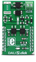 Image of MikroElektronika’s MIKROE-2672 DALI 2 click Board™