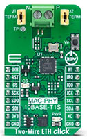 Image of MikroElektronika Two-Wire ETH Click for 10BASE-T1S Ethernet Integration