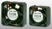 Nidec Components  的 F251R/F25RF/F310R 系列超小型無刷 DC 風扇圖片
