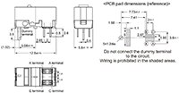 Omron 的 D2FP 開關尺寸圖
