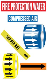 Imagen de los marcadores de tubería industrial de Panduit