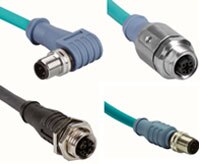 Image of Panduit's IndustrialNet™ M12 Cat 5e and Cat 6A Overmolded Cordsets