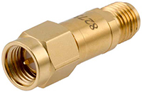 Image of Pasternack's PE8273 50 Ohm Coaxial RF DC Block in Brass