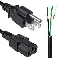 「Qualtekの無関税の北米向け3導体電源コード」の画像