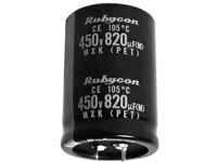 Image des condensateurs série MXK de Rubycon