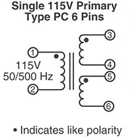 Abbildung: Pins der PC-Serie von Signal Transformer