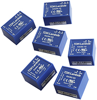 Image of TDK-Lambda's KAS2/KAS4 90 V AC to 305 V AC Input 2 W and 4 W Board Mount Power Supplies