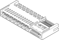 Image of TE Connectivity's High Density (HD) Card Edge Connector