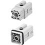 Image of TE Connectivity AMP Connectors HQ-4/4/6 Hybrid Insert with Cat5 Ethernet