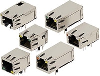 Image of TE Connectivity AMP Connectors Magnetic Modular Jacks