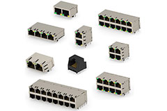 Image of TE Connectivity AMP Connectors RJ45 Jacks with Integrated Magnetics