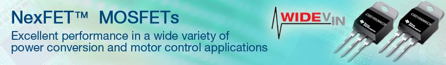 TI NexFet MOSFETs Banner