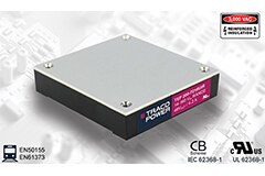 Image of TRACO Power's TEP 150/TEP 200UIR Series DC/DC Converters